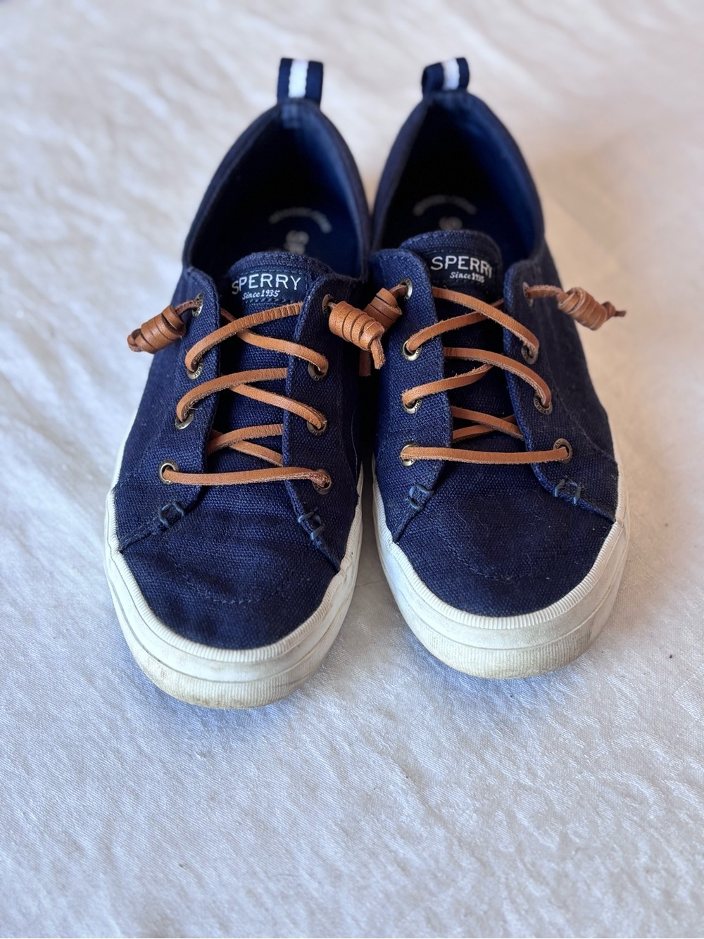 Women’s Sperry Crest Vibe Top Sider Boat Shoe Navy Blue Size 7